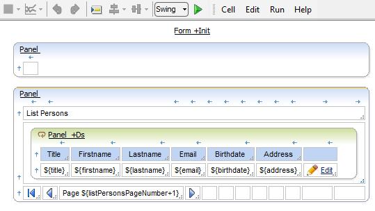 Execute the application as Swing native DbSchema can execute the created forms as swing applications as well. Switch to swing from the designer menu.