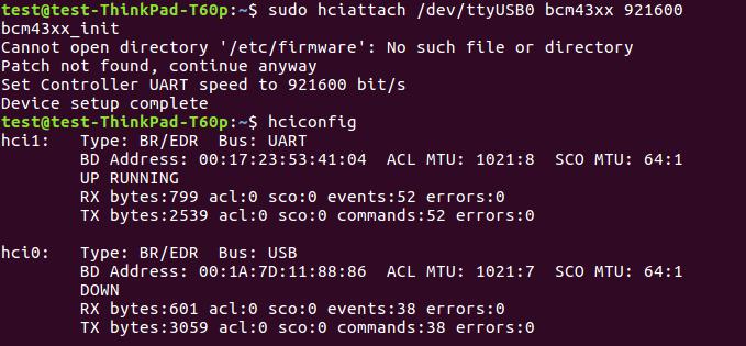This document covers both commands. With the hciattach command, BlueZ tries to load the new firmware if it is provided.