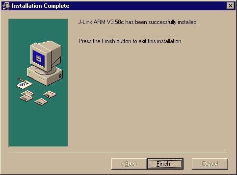 The Installation Complete dialog box appears after the copy process.