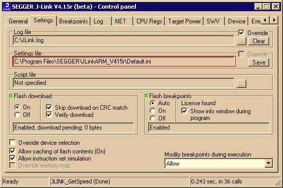 6.5 Setup for various debuggers (CFI flash) The setup for download into CFI-compliant memory is different from the one for internal flash.