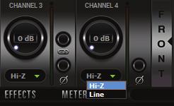 Mic and Line (Rear inputs on TRS / XLR combo) modes selectable via dropdown menu (please ensure your selection from the dropdown menu matches the type of signal being inputted) 30 31 28 29