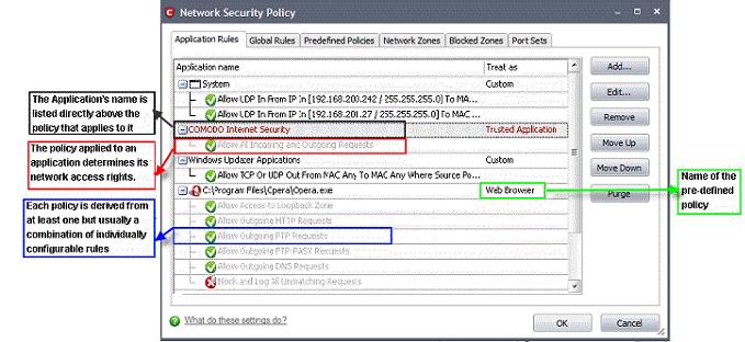 See Application Network Access Control interface for an introduction to the rule setting interface See Creating and Modifying Network Policies to learn how to create and edit network policies See