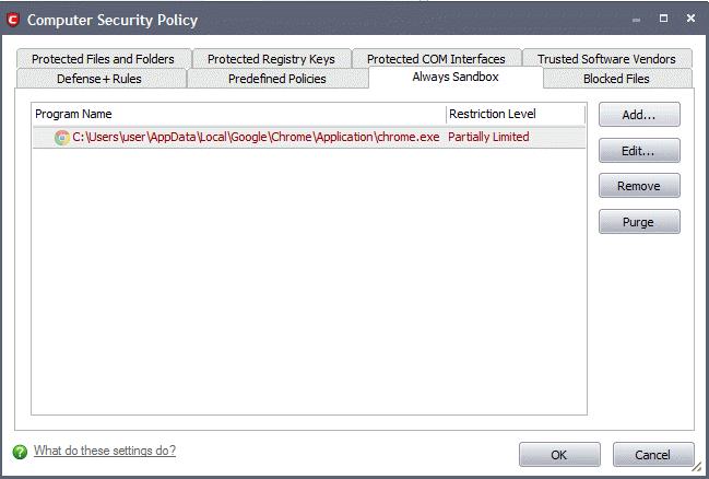 Once created, your policy is available for deployment onto specific application or file groups via the Computer Security Policy section of Defense+. 4.5.3.
