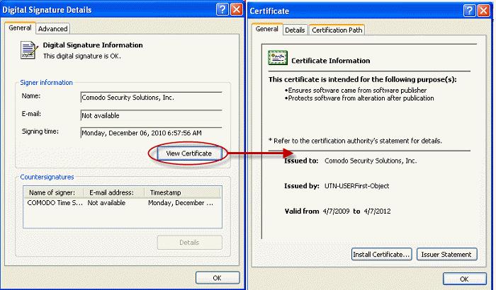 'Comodo CA Limited' and 'Verisign' are two examples of a Trusted CA's and are authorized to counter-sign 3rd party software.