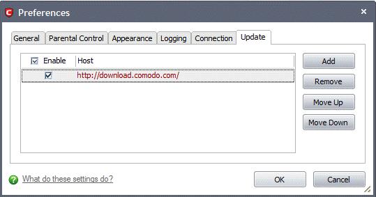 Disable Firewall logging - Instructs Comodo Internet Security to not to log Firewall events (Default = Disabled).