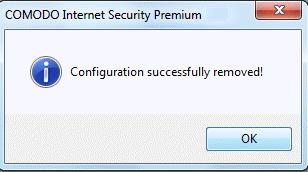 The selected configuration is activated. Delete an inactive configuration profile You can remove any unwanted configuration profiles using the 'Remove' button.
