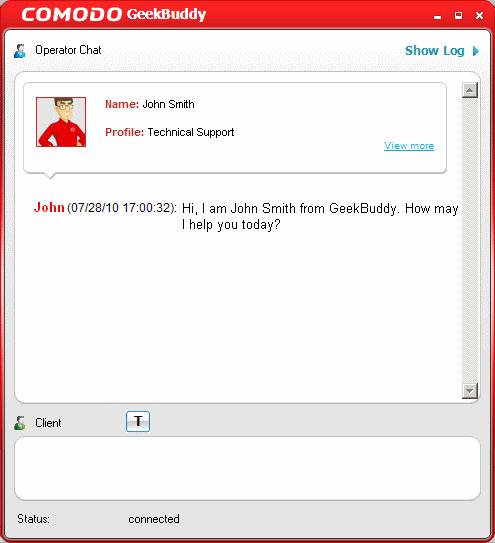 Use the chat window to explain any problems you are having with your computer, or to request any of the GeekBuddy services. 6.