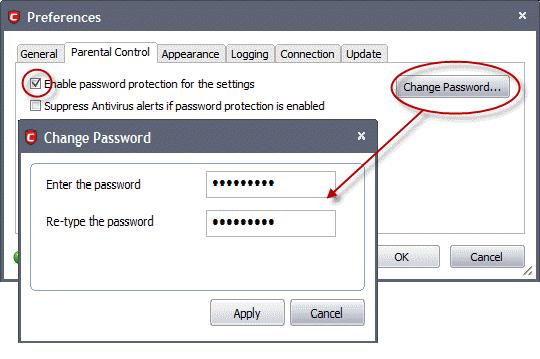 Enabling password protection will secure all of your important CIS settings and configurations.