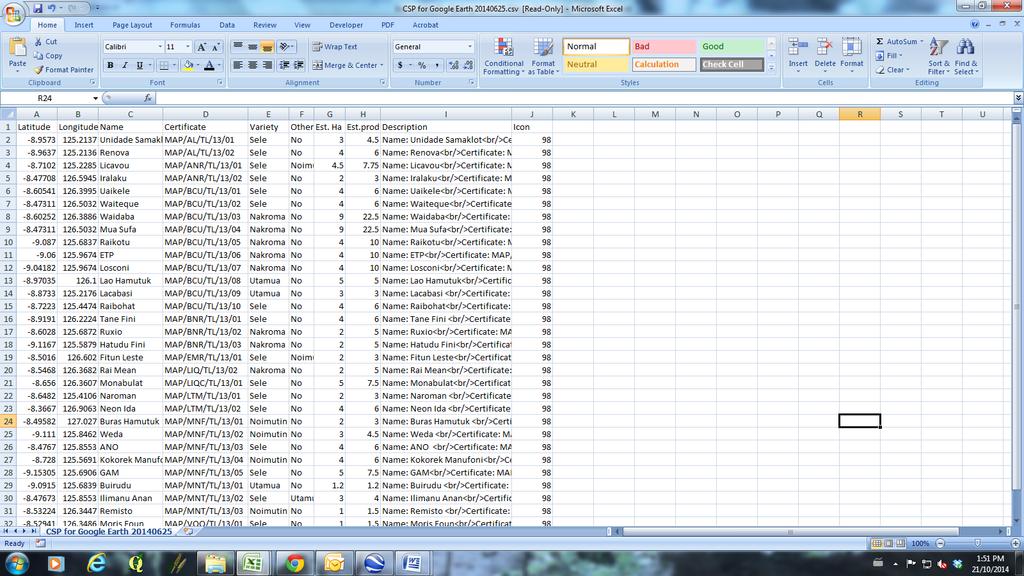 3. Simple Code for pop-up boxes with excel data There s an easy way of combining several columns of data in excel ready to export to Google Earth using some simple code.