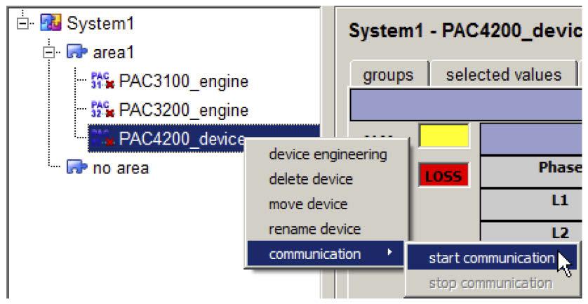 Configuring / creating a device 4.