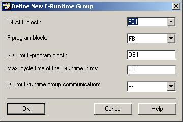 Remark Creating the new F- Runtime group Here, the safety program (FB1) is