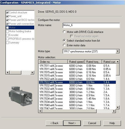 Remark Post configuration, drive 2 The second drive does not have a Drive-CLiQ encoder; the