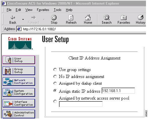 Easy VPN Server Supported Protocols Easy VPN Server The figure below shows how Cisco Secure ACS may be used for user authentication and for the assignment of a Framed-IP-Address attribute that may be