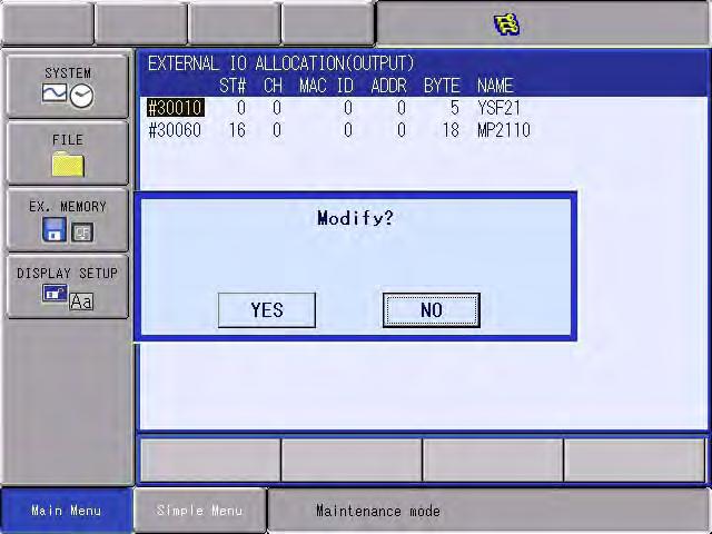 MECHATROLINK-II 4.1 Setting of Optional Board and I/O Module 165307-1CD 19. Press [ENTER]. The external output signal allocation window is displayed. 20.