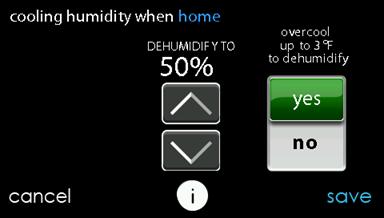 A14244 d Once your Humidifier is turned ON, use the Up (Y) and Down (B) buttons to set the desired humidity level between