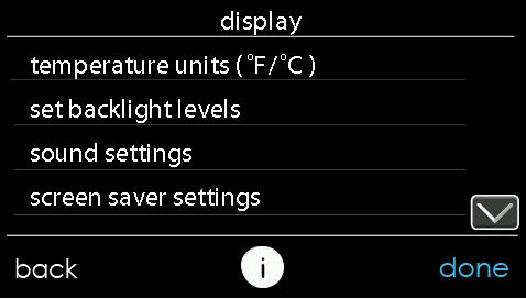 DIPLAY The following display preferences can