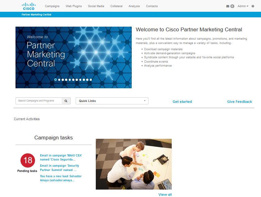 Partner Marketing Central Partner Marketing Central empowers you to create customized marketing campaigns, manage funds, and connect with marketing experts.