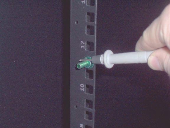Appendix C: PANDUIT Grounding and Bonding System Bonding inspections for each cabinet Cabinet Number: Are electrostatic discharge (ESD) wrist strap ports available on the front and back of each rack?