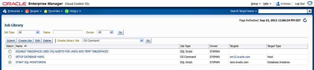 3.3 Select the radio button at Start SQL Monitoring and click Submit DB