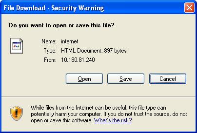Register Report File Download - Security Warning 6. Click the Save button to save the file.