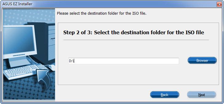 - Select the folder to save the modified Windows 7 installation ISO file and click Next. - Once completed, click OK to finish.