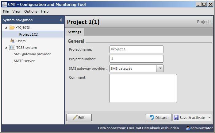 Configuration 3.5 Creating and configuring projects 3.