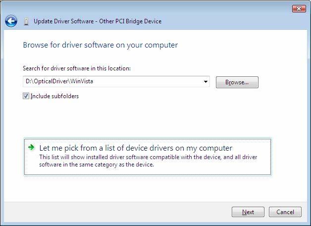 Click Browse my computer for driver software. 8.