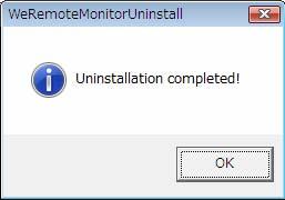 6 Installing the Remote Monitor Add-On Software Note Uninstalling the Remote Monitor Add-On Software Double-click WeRemoteMonitorUninstall.exe in the setup disk.