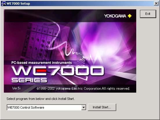 3 Setting Up the WE7000 Control Software Before Setting Up Have the WE7000 Control Software Setup Disk (CD-ROM, Ver. 5.2.3.0 or later) that came with the Measuring Station ready.