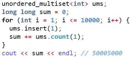 However, the time complexity of count is