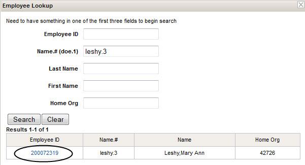 Regular Approvers can add Ad-Hoc Approvers by clicking. Enter either the Employee ID or Name.