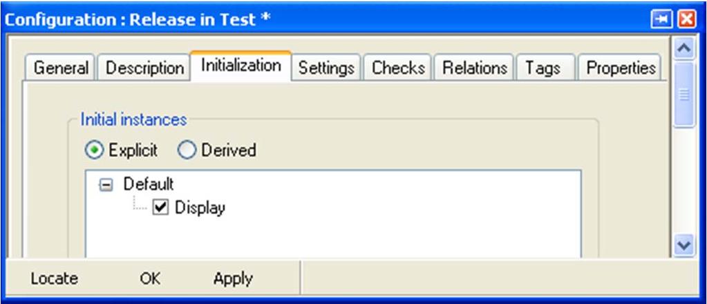 Initial instance double-click the Release configuration to bring up the features.