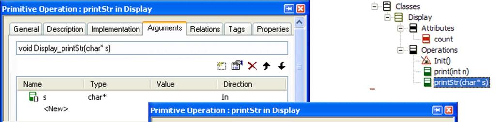 Operation printstr(char *) In a similar way, add