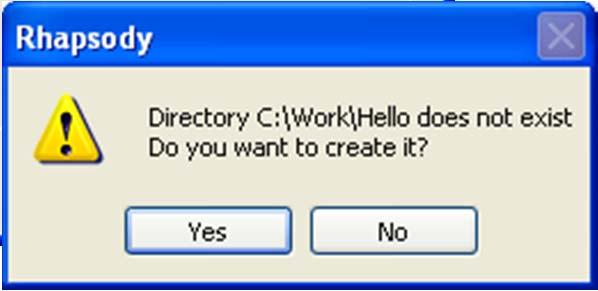 project called Hello in a desired working directory.