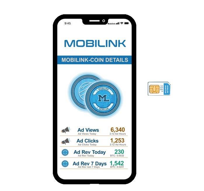 zero ($0) cost to the user. Investors will receive 1 MOBI-SIM card per $300 USD invested into MOBILINK-COIN ICO.
