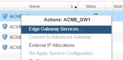 Because the network is selected, the Default Gateway configured in Step 6 should appear in the right-hand column.