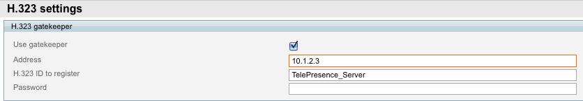 Task 10: Configuring H.323 Perform the following steps to enable use of an H.323 gatekeeper (for out-dial calls): Note: TelePresence Servers that do not support H.