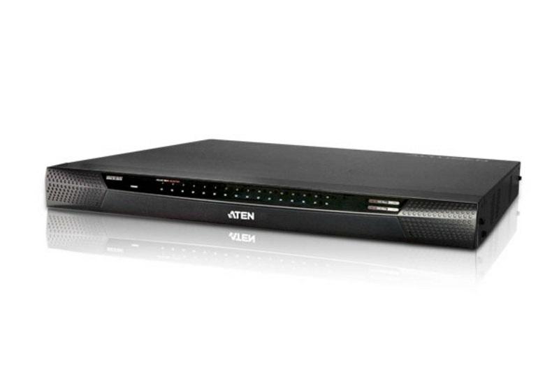KN2132 1-Local/2-Remote Access 32-Port Cat 5 KVM over IP Switch (1600 x 1200) Aten s new generation of KVM over IP switches - KN series allows local console access and remote over IP access for