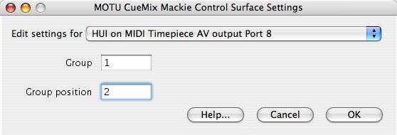 Mackie Control Surfaces CueMix Console includes support for the following control surface products: Mackie Control Mackie HUI Mackie Baby HUI Use the sub-menu commands in the Mackie Control Surfaces
