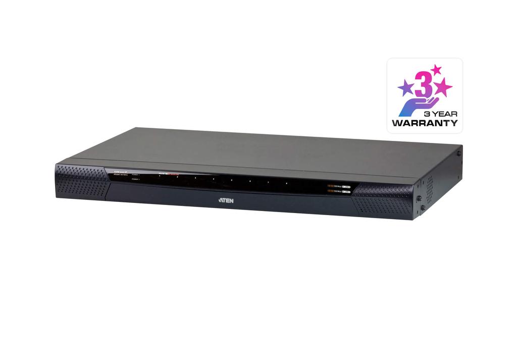KN1108VA 1-Local/1-Remote Access 8-Port Cat 5 KVM over IP Switch with Virtual Media (1920 x 1200) Aten s new generation of KVM over IP switches KN series allows local console access and remote over