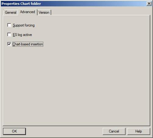 AS and OS expansions 8.2 Program changes To activate this function select the relevant chart folder and select the "Object Properties > Advanced" shortcut menu.