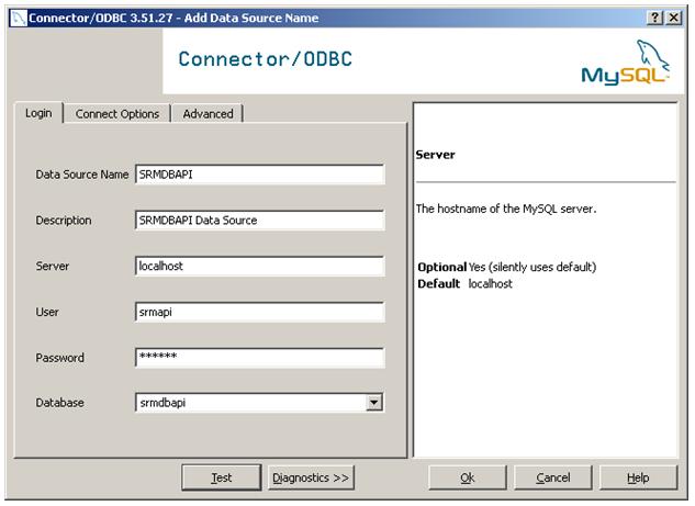 Create an ODBC Datasource for the SRMDBAPI Follow these steps: 1. Navigate to the Windows Control Panel. Note: This path varies depending on the version of Windows that is installed. 2.