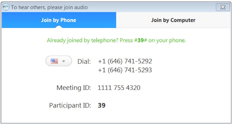 Join By Teleconferencing You can join an OfficeSuite HD Meeting via teleconferencing/audio conferencing using a traditional dial-up phone.