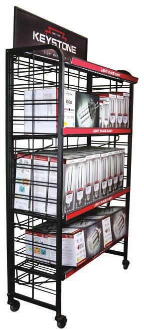 RETAIL DISPLAY FOR KEYSTONE DIRECT DRIVE LED HID REPLACEMENT LAMPS Now Available Increase Sales with etter Product Visibility and Variety Easy Assembly.