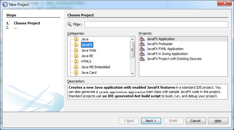 How to Create a JavaFX Program 1. In NetBeans, click the New Project button ( ). 2.