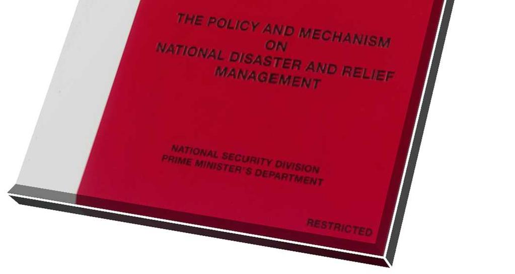 management mechanism at the stage of pre, during & post disaster; and