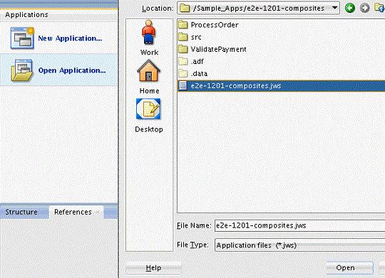 Running the ProcessOrder Oracle SOA Suite Sample Application Task 3 Load the project files. 1.