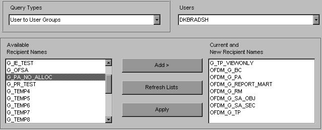 How Data Was Migrated: An Example Assign Users to User Group Using the User Assignment wizard, assign User A to G_ PA_NO_ALLOC.