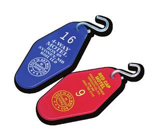 12183 Hotel key tag - diamond Plastic : Specify black, blue, red or white Dimensions : 1 3 / 4" X 3