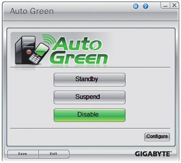4-6 Auto Green Auto Green is an easy-to-use tool that provides users with simple options to enable system power savings via a Bluetooth cell phone.
